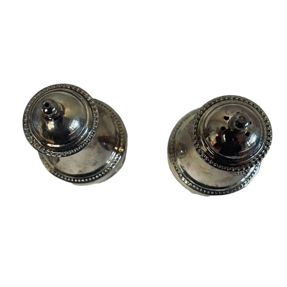 Vintage Lanthe Silver Plated Salt & Pepper Set Pots - Picture 13 of 16